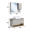 Ver imagem 5 de Conjunto para Banheiro Gabinete Suspenso 80cm com Toalheiro Cuba e Espelheira CJ8060.10 Bege/Mel/Arenas