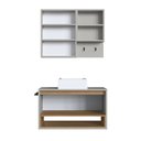 Ver imagem 4 de Conjunto para Banheiro Gabinete Suspenso 80cm com Toalheiro Cuba e Espelheira CJ8060.10 Bege/Mel/Arenas