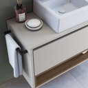 Ver imagem 7 de Conjunto para Banheiro Gabinete Suspenso 80cm com Toalheiro Cuba e Espelheira CJ8060.10 Bege/Mel/Arenas