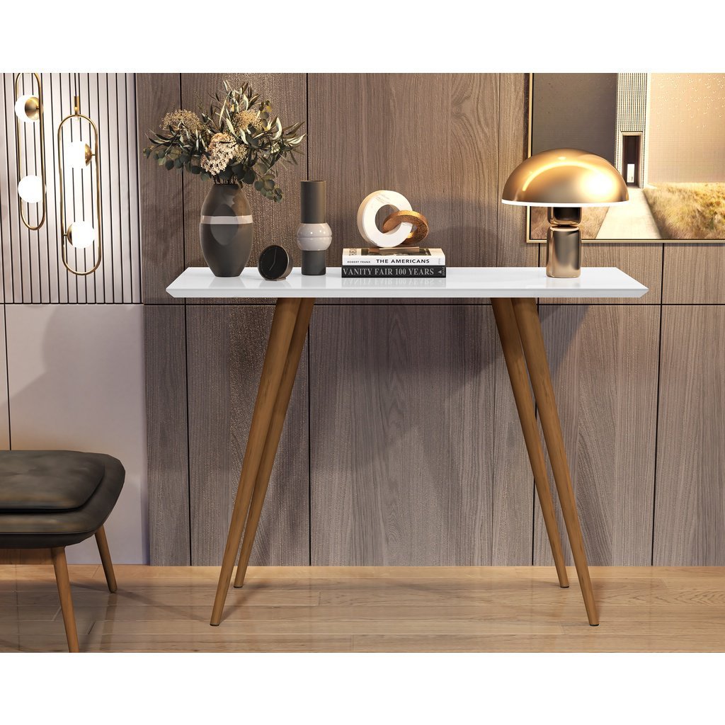 Buffet Aparador Mdf Sala Cantinho Café Pé Palito Madeira Retro:BRANCO BRILHANTE - 2