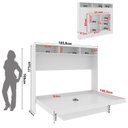 Ver imagem 6 de Cama Articulada Casal Horizontal com Nichos e Prateleiras CM8043 Branco