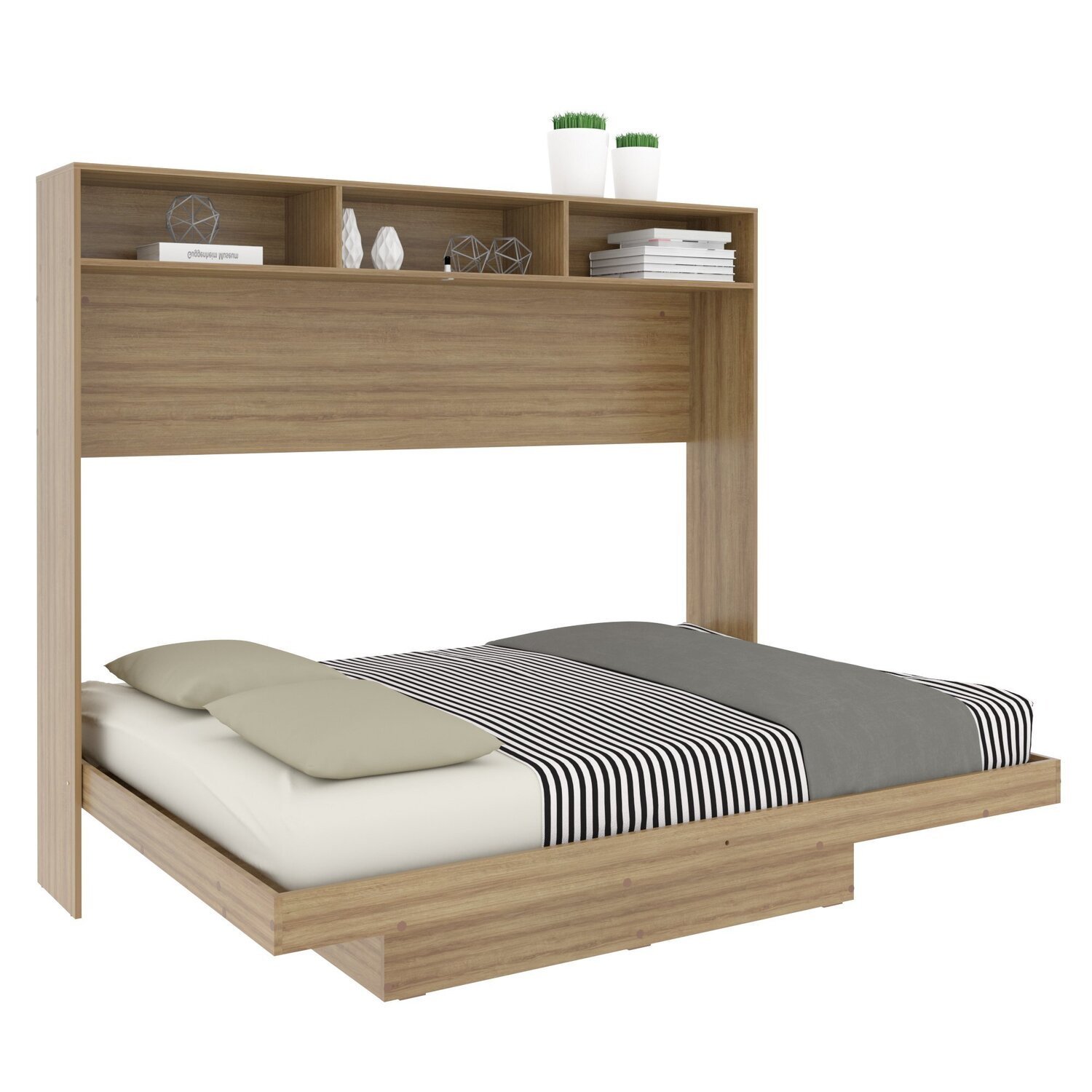 Cama Articulada Casal Horizontal com Nichos e Prateleiras Cm8043 - 7