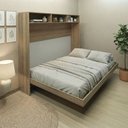 Ver imagem 7 de Cama Articulada Casal Horizontal com Nichos e Prateleiras CM8043 Marrom/Amendoa