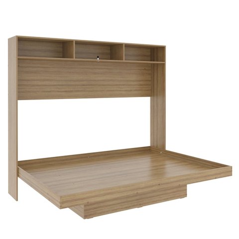 Cama Articulada Casal Horizontal com Nichos e Prateleiras Cm8043