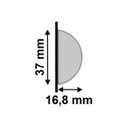 Ver imagem 2 de Meia Curva Poliestireno 599 Branco Santa Luzia - 2,8mx3,7cm (2uni)