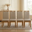 Ver imagem 1 de Conjunto 4 Cadeiras Blend Linho para Mesa Sala de Jantar - Bege