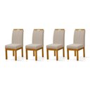 Ver imagem 2 de Conjunto 4 Cadeiras Blend Linho para Mesa Sala de Jantar - Bege