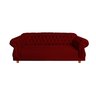 Sofá Chesterfield Capitone Elisabeth Suede 1,80cm:BORDO - 1
