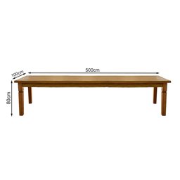 Mesa de Jantar 5m em Madeira Maciça Demolição Rústica - 3