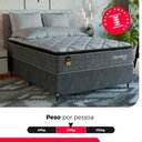 Ver imagem 5 de Cama Box Viúva + Colchão Comfort Class Pillow Top 128x188 Cinza/suede Cinza