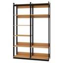 Ver imagem 2 de Closet Wood Preto Organização Elegante com Módulo Cabideiro e Prateleira