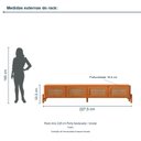 Ver imagem 3 de Rack Arco 228 cm Porta Sextavada Incolar Cedro
