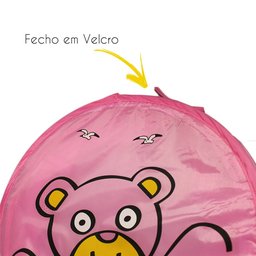 Cesto Organizador Multiuso Para Brinquedos Roupa Suja Dobrável Respirável Flexível Tema Infantil Ros - 3