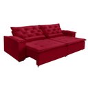 Ver imagem 2 de Sofá Lisboa Retratil e Reclinavel 2,32 Mts Veludo Vermelho