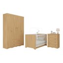 Ver imagem 1 de Quarto de Bebê Completo com Berço Americano 3 em 1 Realeza Multimóveis Mp4587 Madeirado