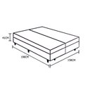 Ver imagem 4 de Cama Box Baú Blindado Queen Bipartido Principe Das Camas Sintético Branco 158x198x41