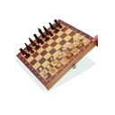 Ver imagem 1 de Tabuleiro Grande Imantado Madeira 3 em 1 Xadrez Damas Gamão