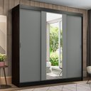 Ver imagem 2 de Guarda-roupa Casal Madesa Reno 3 Portas de Correr com Espelho