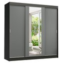 Ver imagem 3 de Guarda-roupa Casal Madesa Reno 3 Portas de Correr com Espelho