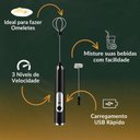 Ver imagem 5 de Kit Mini Mixer Elétrico Recarregável de Mão Multiuso para Bebidas e Ovos 3 Velocidades