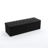 Kit Cabeceira Decorativa Para Cama Box Antares e Calçadeira Sagitarius 195 Para Cama King Sued Preto - 3