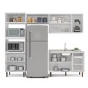 Ver imagem 7 de Cozinha Pérola Completa Modulada 4 Peças Torre Quente Basculante Aéreo 3 Portas e Balcão 2 Gavetas 3 Portas Yescasa Cinza/Branco