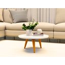 Ver imagem 5 de Mesa de Centro e Lateral Apoio para Sala Tripe Redonda Retro