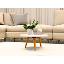 Ver imagem 3 de Mesa de Centro e Lateral Apoio para Sala Tripe Redonda Retro