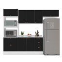 Ver imagem 5 de Cozinha Pérola 4 Peças Torre Quente Aéreo 3 Portas e Balcão 2 Gavetas 3 Portas com Tampo