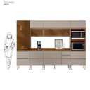 Ver imagem 7 de Cozinha 6 Peças 310cm x 218,5cm Proença Bege/Nogueira/Nude Prime