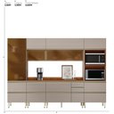 Ver imagem 3 de Cozinha 6 Peças 310cm x 218,5cm Proença Bege/Nogueira/Nude Prime