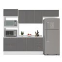 Ver imagem 5 de Cozinha Pérola 4 Peças Torre Quente Aéreo 3 Portas e Balcão 2 Gavetas 3 Portas com Tampo