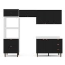 Ver imagem 3 de Cozinha Pérola 4 Peças Torre Quente Basculante Aéreo 3 Portas e Balcão 2 Gavetas 3 Portas com Tampo Yescasa