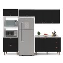 Ver imagem 5 de Cozinha Pérola 4 Peças Torre Quente Basculante Aéreo 3 Portas e Balcão 2 Gavetas 3 Portas com Tampo Yescasa