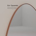 Ver imagem 3 de Espelho Orgânico 115cm X 55cm E07 Moldura Couro Caramelo Luxo Lançamento Quarto
