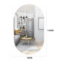 Ver imagem 4 de Espelho Orgânico 115cm X 55cm E07 Moldura Couro Caramelo Luxo Lançamento Quarto
