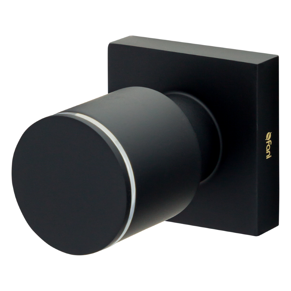 Acabamento Registro Base Deca 3/4 Elo 509bk480 Preto Fosco Fani - 1