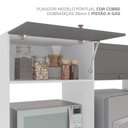 Ver mais imagens de Cozinha Pérola 4 Peças Torre Quente Basculante Aéreo 3 Portas e Balcão 2 Gavetas 3 Portas com Tampo Yescasa Cinza/Branco