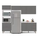 Ver imagem 5 de Cozinha Pérola 4 Peças Torre Quente Basculante Aéreo 3 Portas e Balcão 2 Gavetas 3 Portas com Tampo