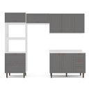 Ver imagem 3 de Cozinha Pérola 4 Peças Torre Quente Basculante Aéreo 3 Portas e Balcão 2 Gavetas 3 Portas com Tampo