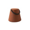 Ver imagem 2 de Ancona Puff Decorativo Cônico Moderno Estofado Versátil Hope Linho Terracota