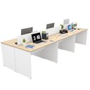 Ver imagem 2 de Estação de Trabalho Mesa Plataforma Escritório 1200x600 6 Lugares