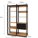 Ver imagem 4 de Closet Wood Preto Organização Elegante com Módulo Cabideiro, Prateleira e Gaveta