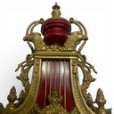 Ver mais imagens de Trio de Relógio Clássico com Objetos Decorativos Vermelho com Dourado 58x44x19cm e 38x20x13cm