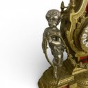 Ver imagem 7 de Trio de Relógio Clássico com Objetos Decorativos Vermelho com Dourado 58x44x19cm e 38x20x13cm