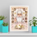 Ver imagem 1 de Quadro Guru Nanak Dev ji 24x18cm - com vidro:Madeira branca