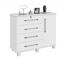 Ver imagem 3 de Kit 6 Pés Guarda Roupas Cômodas C/ Parafusos Branco Fox