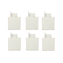 Kit 6 Pés Guarda Roupas Cômodas C/ Parafusos Branco Fox - 1