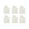Kit 6 Pés Guarda Roupas Cômodas C/ Parafusos Branco Fox - 1