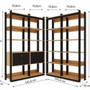 Ver imagem 4 de Closet Wood Preto Organização Elegante com Módulo Prateleira e Gaveta Freijo